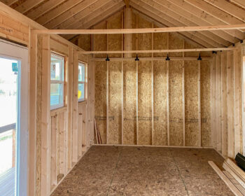 interior of a Ranch Tiny Home Shell built by Esh's Utility Buildings for sale in KY and TN